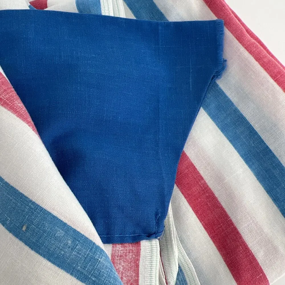 70s striped full flat sheet Cannon Monticello 1970s vintage